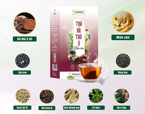 Các thành phần và công dụng của trà Hà Thủ Ô Nhân Sâm