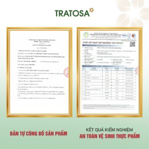 Bản tự công bố sản phẩm và kết quả kiểm nghiệm Trà Cà Gai Leo Atiso TRATOSA
