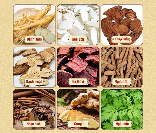 Thành phần trà Điều Kinh gồm 9 loại thảo dược