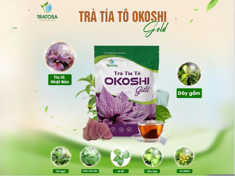 Uống lá tía tô tươi hay khô thì tốt hơn? Lợi ích, cách sử dụng tía tô Trà tía tô Okoshi Gold