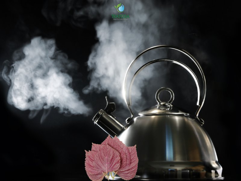 Hướng dẫn cách nấu nước lá tía tô giải cảm (hình ảnh minh họa)