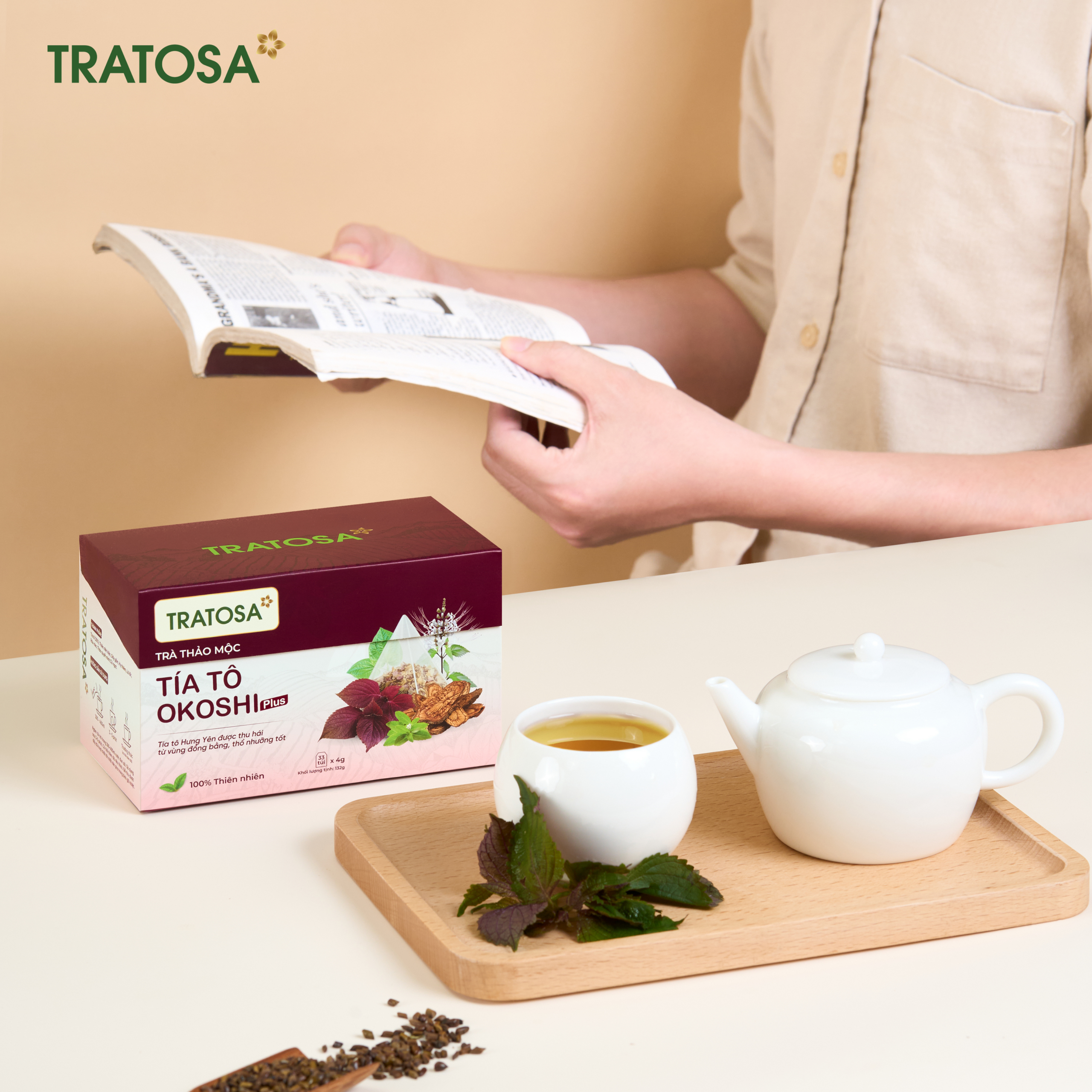 Trà thảo mộc Tía Tô Okoshi Plus Trà thảo mộc Tía Tô Okoshi Plus - Ảnh 3