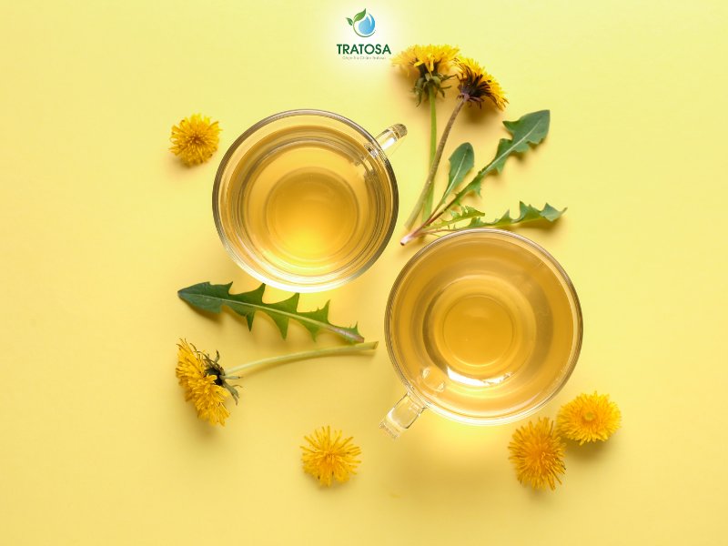 Tác dụng phụ của trà bồ công anh là xuất hiện hiện tượng ngứa ngáy, đầy hơi, khó tiêu hoặc cơn đau bụng