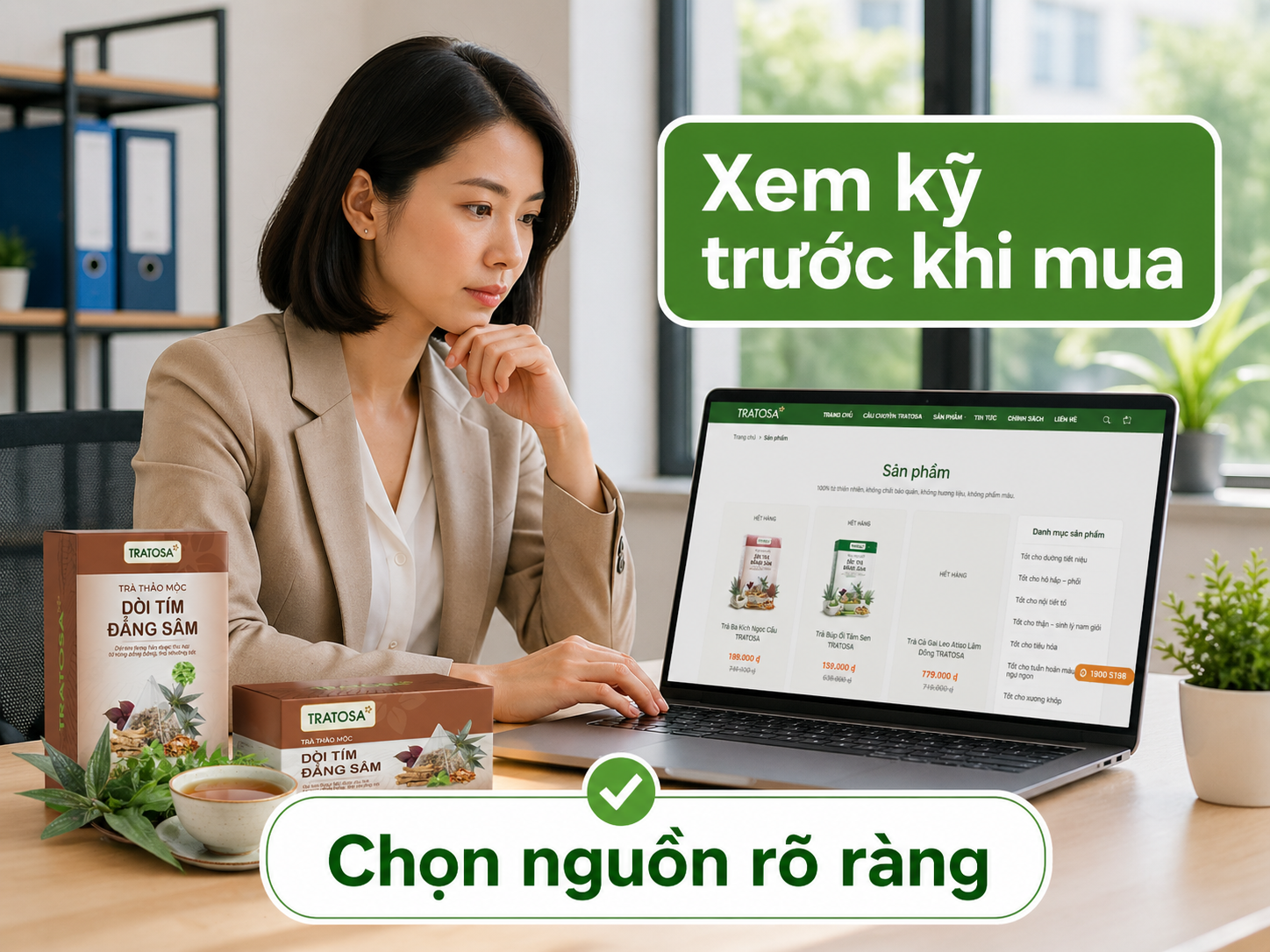 Cảnh báo hàng giả, hàng nhái dòi tím đẳng sâm Tratosa Canh bao hang gia 1