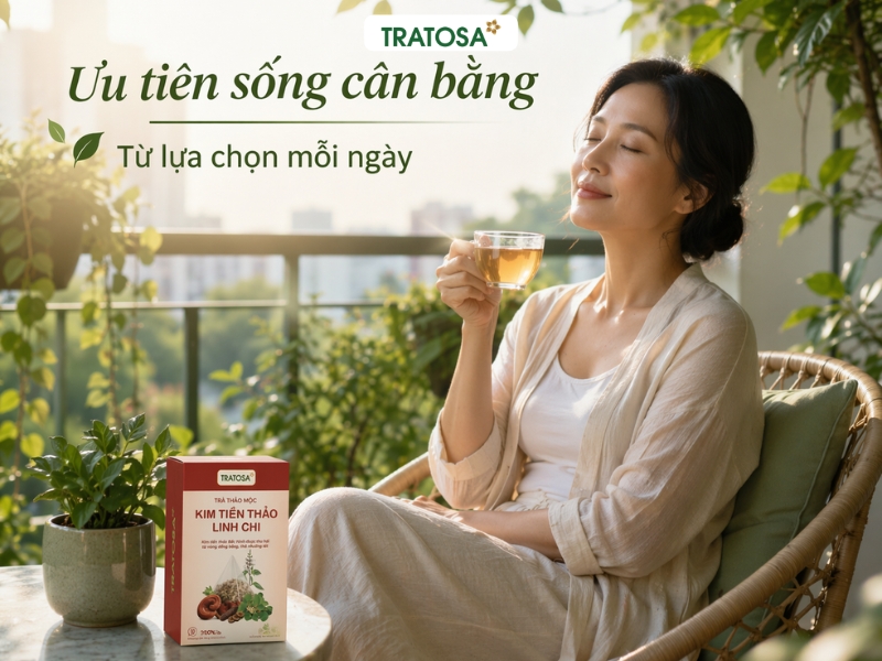 Một ly trà kim tiền thảo linh chi mỗi ngày giúp nhiều người duy trì thói quen sống cân bằng hơn