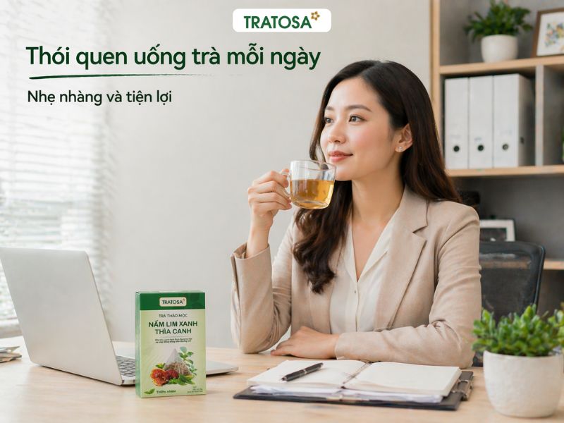 trà nấm lim xanh cho người tiểu đường thay thế đồ uống nhiều đường