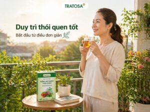 thói quen uống trà thảo dược mỗi ngày với trà Tratosa