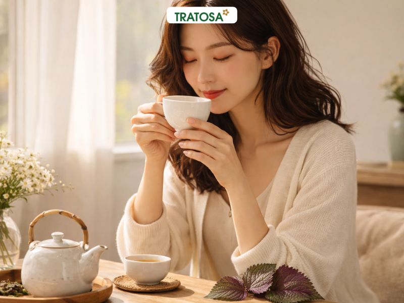 Trà tía tô cho người gout là lựa chọn trà thảo mộc được nhiều người quan tâm tra tia to cho nguoi gout 1