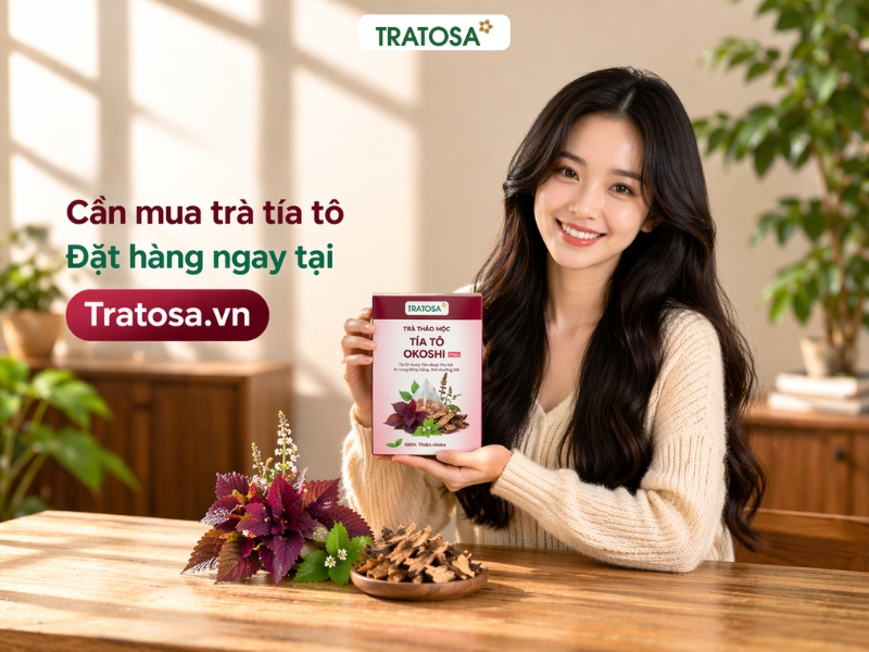 Trà tía tô Okoshi Plus Hưng Yên Tratosa chính hãng, dễ uống, đặt mua tại Tratosa.vn
