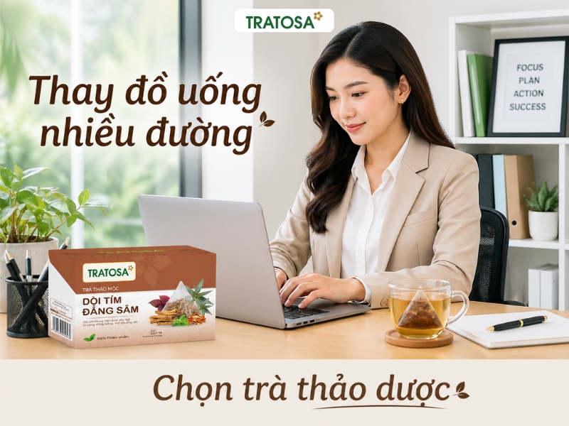 Trà tốt cho hô hấp – phổi Tratosa từ thảo dược thiên nhiên, dễ dùng hằng ngày cho người trưởng thành
