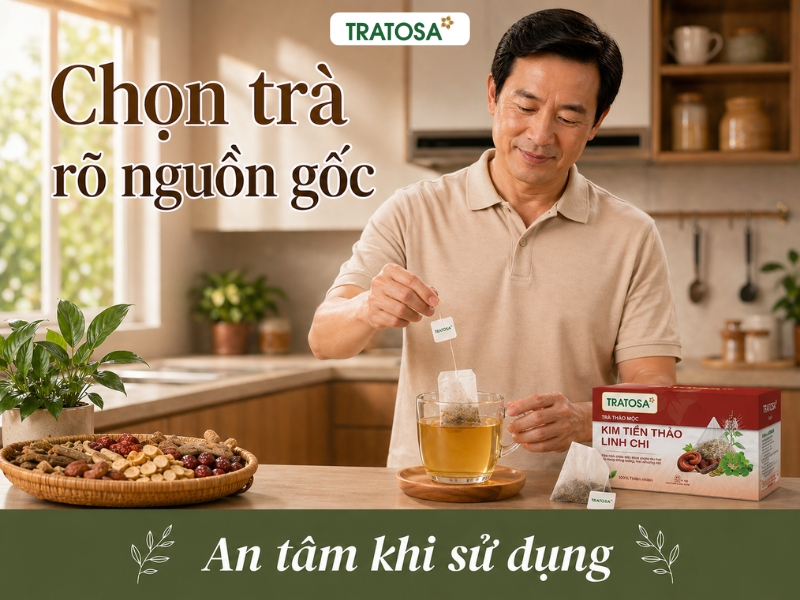 Trà túi lọc tốt cho đường tiết niệu Tratosa dễ dùng mỗi ngày