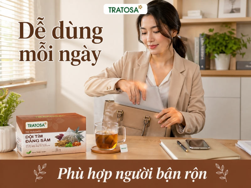 Trà túi lọc tốt cho hô hấp phổi Tratosa dễ dùng mỗi ngày