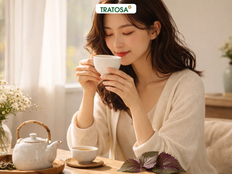 Uống nước lá tía tô hàng ngày có tốt không? Lợi ích & lưu ý cần biết uong nuoc la tia to hang ngay co tot khong