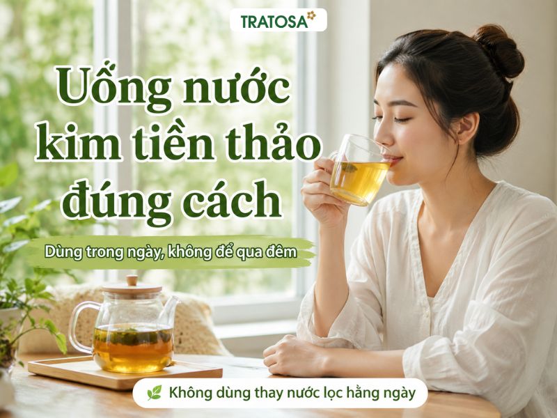 Cách nấu nước lá kim tiền thảo đúng cách, dễ uống và lưu ý khi dùng Uống nước lá kim tiền thảo đúng cách sau khi nấu tại nhà