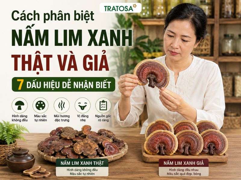 Cách phân biệt nấm lim xanh thật và giả dựa trên hình dáng mùi vị và nguồn gốc