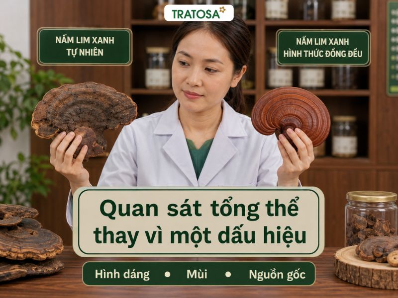 Cách phân biệt nấm lim xanh thật và giả bằng cách quan sát hình dáng tai nấm