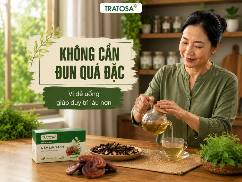 Cách sử dụng nấm lim xanh khô không cần đun quá đặc để dễ uống hơn