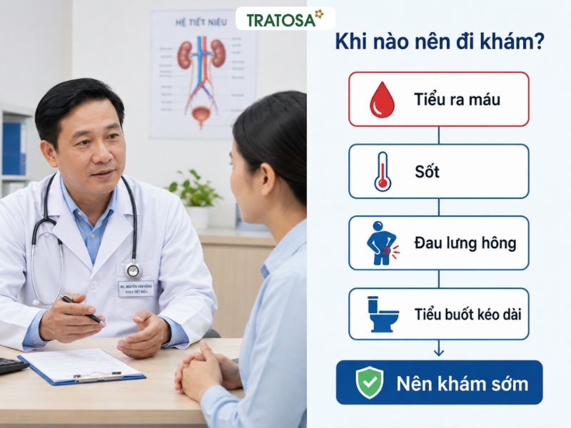 Dấu hiệu cần đi khám khi có triệu chứng tiết niệu bất thường