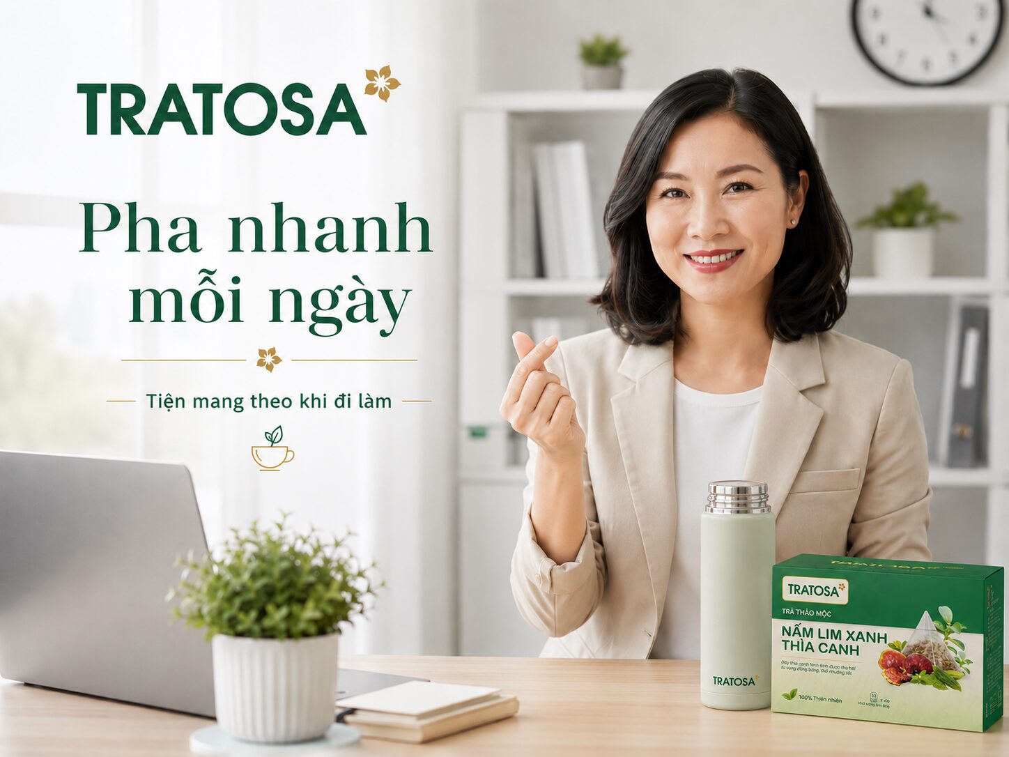 Review trà nấm lim xanh thìa canh Tratosa: Thành phần, vị uống và cảm nhận thực tế Review trà nấm lim xanh thìa canh Tratosa
