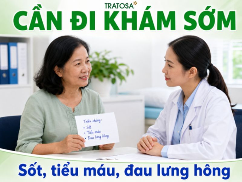 Tiểu buốt kèm sốt, tiểu máu hoặc đau lưng hông là dấu hiệu cần đi khám sớm