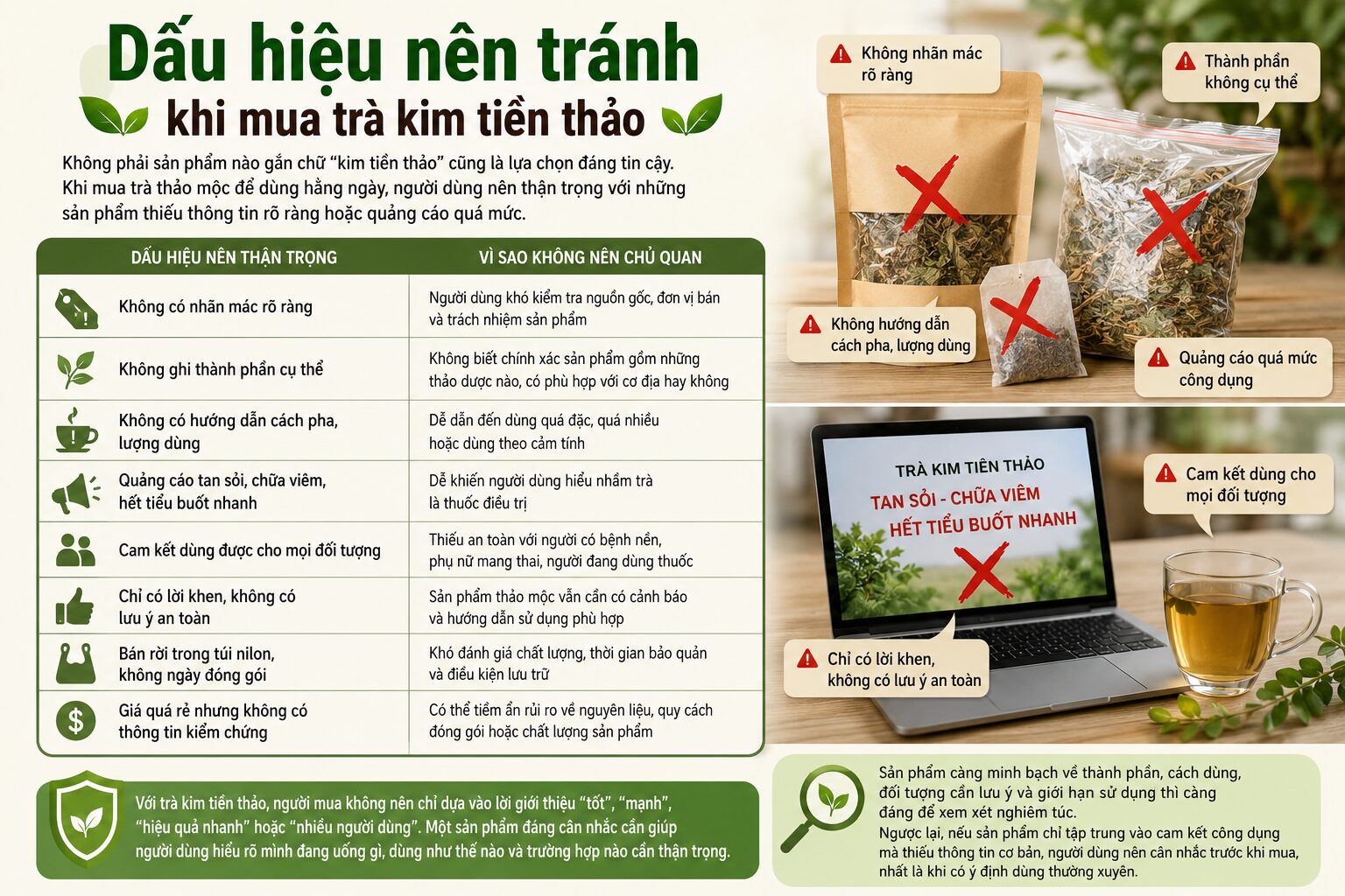 Trà kim tiền thảo loại nào tốt? Tiêu chí chọn trà rõ nguồn gốc Trà kim tiền thảo loại nào tốt và những dấu hiệu cần tránh khi mua sản phẩm không rõ nguồn gốc