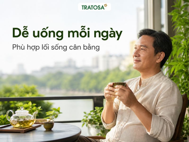 Trà tía tô okoshi plus Hưng Yên dễ uống mỗi ngày phù hợp lối sống cân bằng