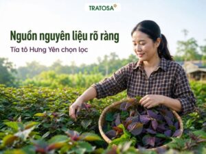 Trà tía tô okoshi plus Hưng Yên có nguồn nguyên liệu tía tô chọn lọc rõ ràng