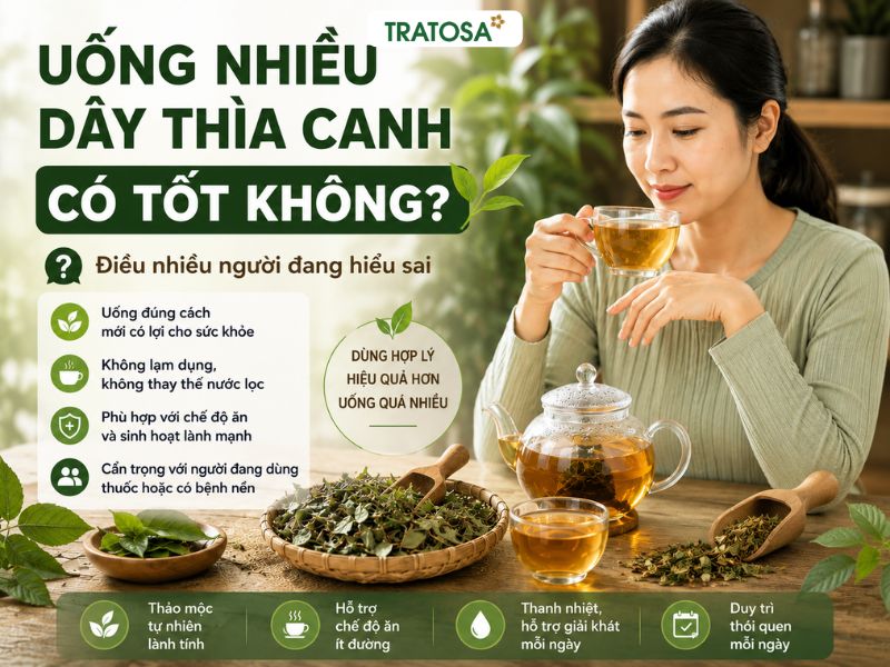 Uống nhiều dây thìa canh có tốt không và cách sử dụng hợp lý hằng ngày