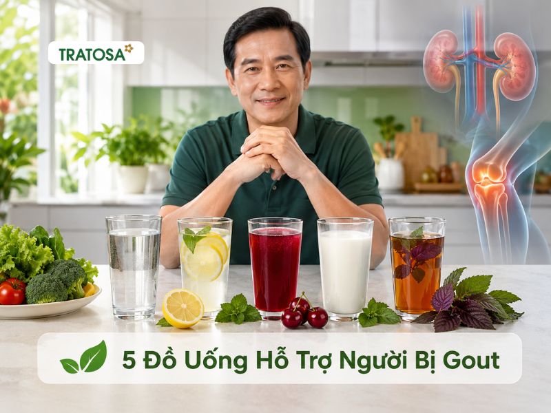 Bị gout nên uống gì? Gợi ý 5 loại đồ uống hỗ trợ kiểm soát acid uric và chăm sóc sức khỏe xương khớp.