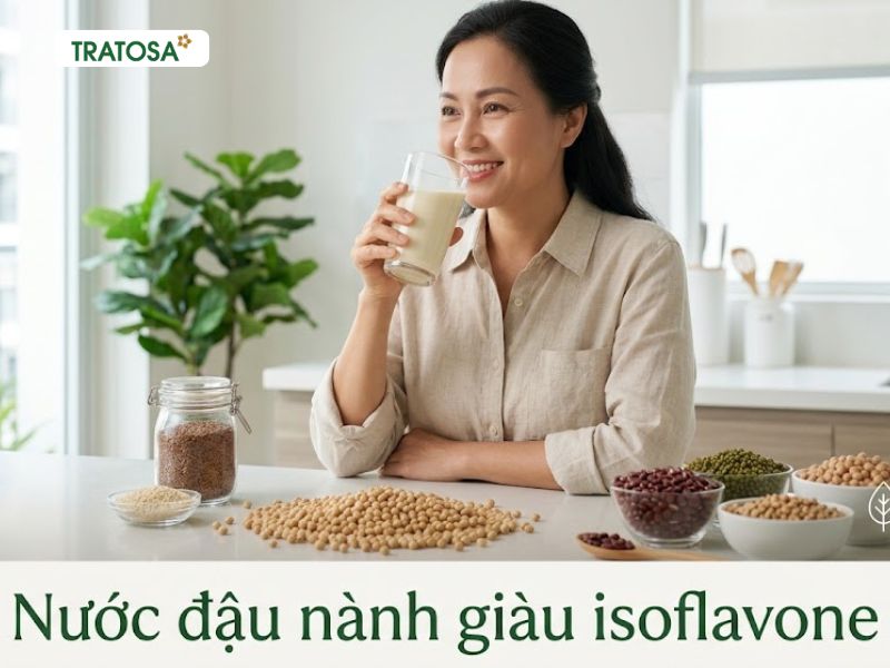 Nước đậu nành giàu isoflavone cho phụ nữ tiền mãn kinh