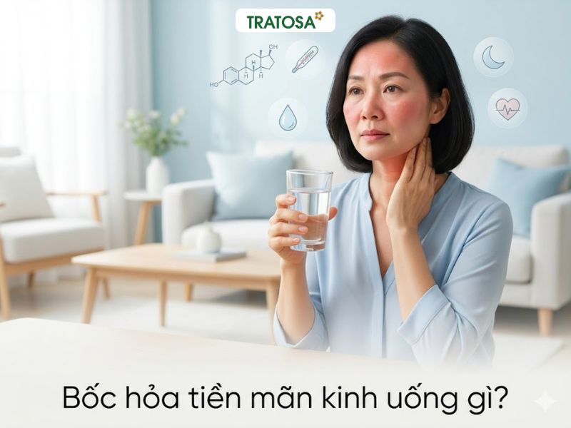 Phụ nữ bị bốc hỏa tiền mãn kinh tìm hiểu nên uống gì để giảm triệu chứng