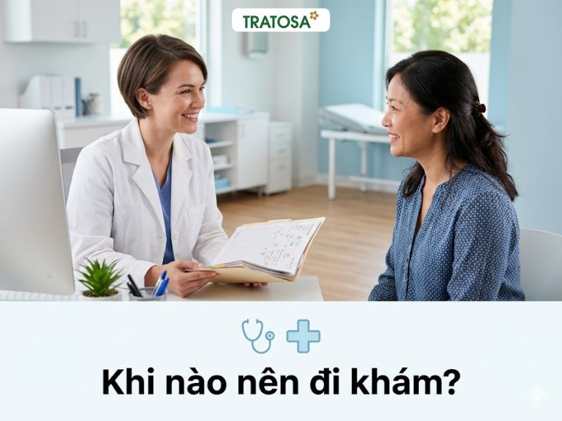 Khám bác sĩ khi xuất hiện các dấu hiệu suy giảm nội tiết tố nữ kéo dài