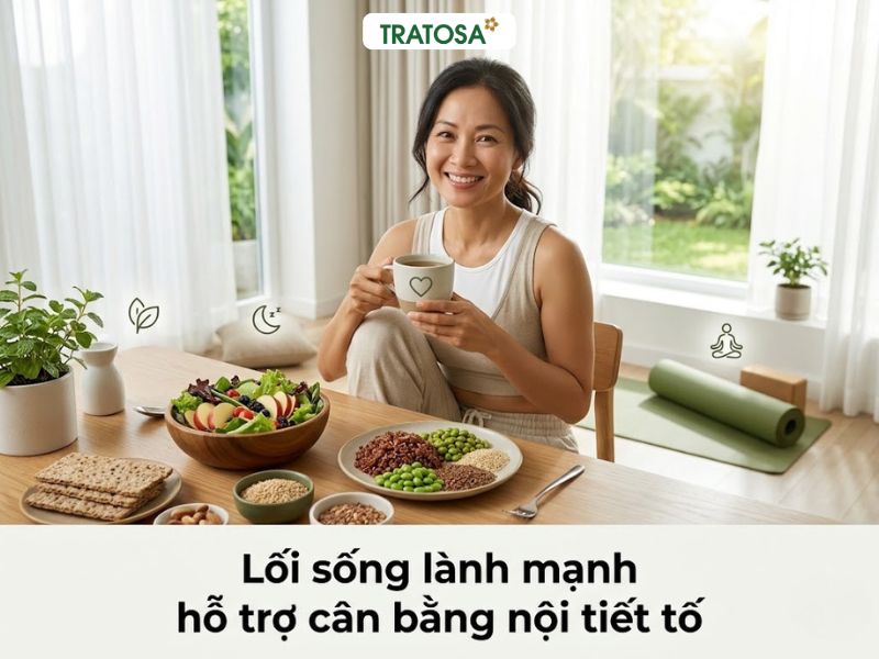 Lối sống lành mạnh giúp hỗ trợ cải thiện các dấu hiệu suy giảm nội tiết tố nữ
