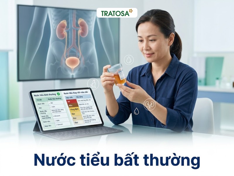 9 Dấu Hiệu Sỏi Thận Giai Đoạn Đầu Cần Nhận Biết Sớm Nước tiểu thay đổi màu sắc là một trong những dấu hiệu sỏi thận giai đoạn đầu