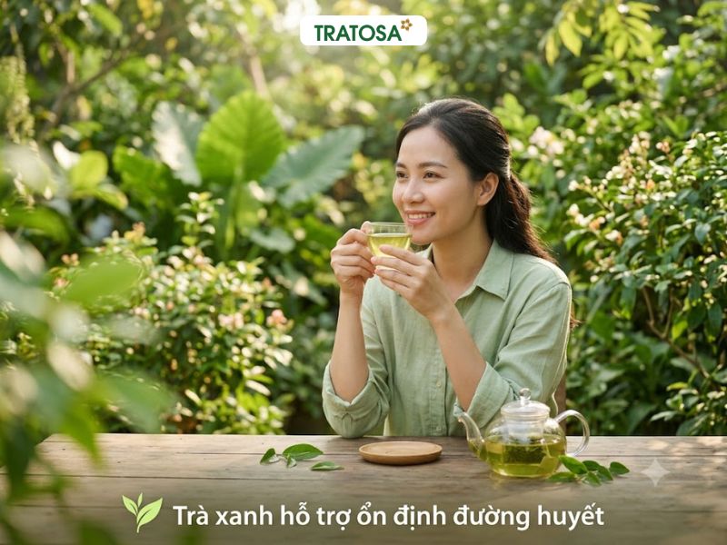 Đường huyết cao nên uống gì - trà xanh giúp hỗ trợ ổn định đường huyết