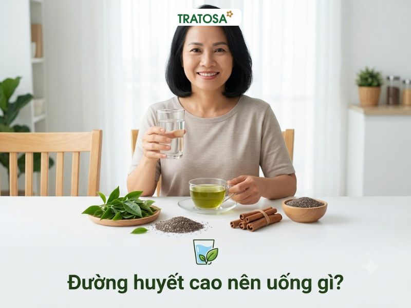 Đường huyết cao nên uống gì - nước lọc và trà xanh là lựa chọn phù hợp