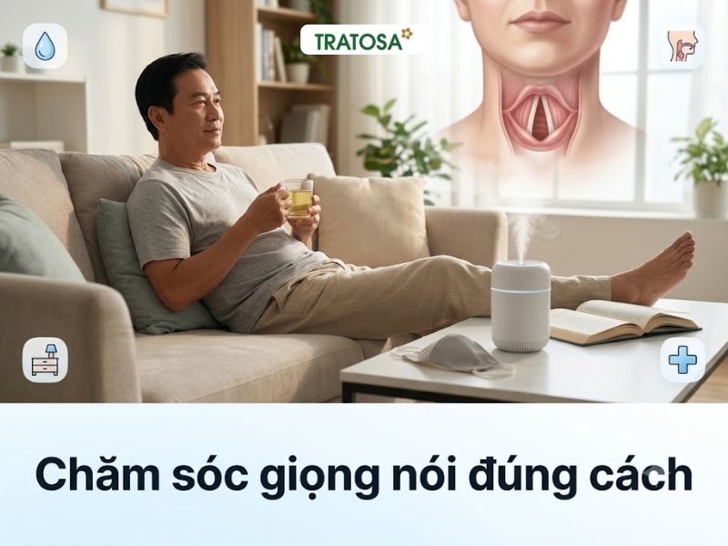 Ho Khàn Tiếng Nên Uống Gì Để Cổ Họng Dễ Chịu Hơn? Người bị ho khàn tiếng nghỉ ngơi và chăm sóc giọng nói đúng cách