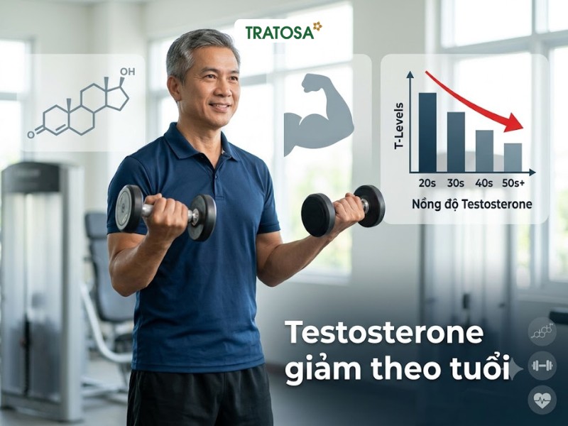 10 Nguyên Nhân Suy Giảm Sinh Lý Nam Thường Gặp Testosterone có xu hướng giảm theo tuổi tác ở nam giới