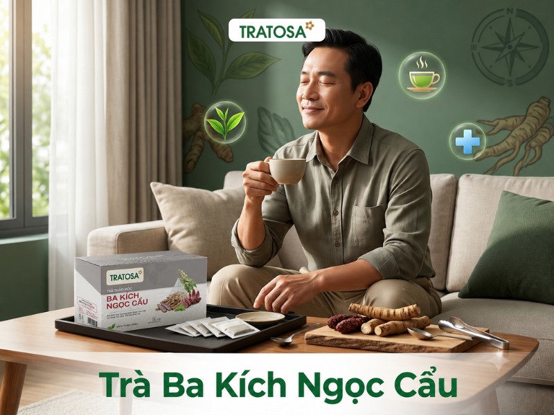 10 Nguyên Nhân Suy Giảm Sinh Lý Nam Thường Gặp Trà Ba Kích Ngọc Cẩu TRATOSA dành cho nam giới quan tâm sức khỏe sinh lý