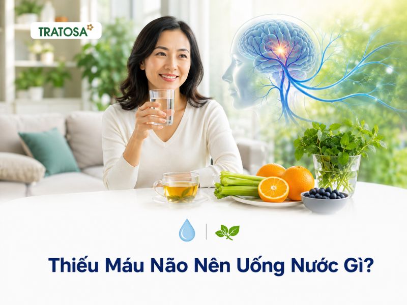 Thiếu máu não nên uống nước gì để hỗ trợ tuần hoàn não và giảm đau đầu chóng mặt