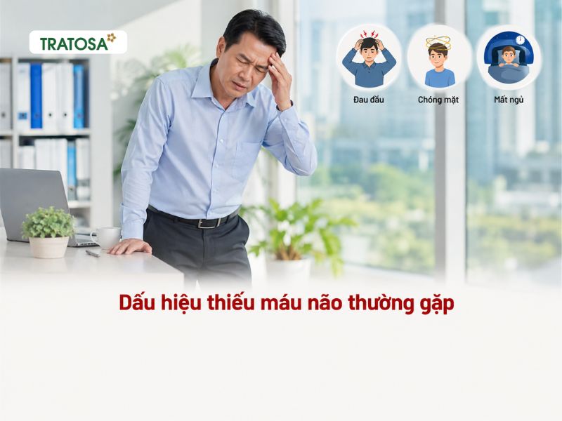 Dấu hiệu thiếu máu não như đau đầu chóng mặt mất ngủ