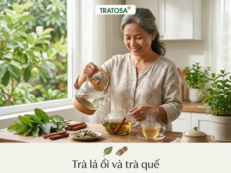 Tiểu đường nên uống trà gì - trà lá ổi và trà quế hỗ trợ chăm sóc đường huyết