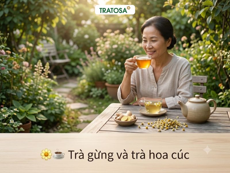 Tiểu đường nên uống trà gì - trà gừng và trà hoa cúc là lựa chọn phù hợp