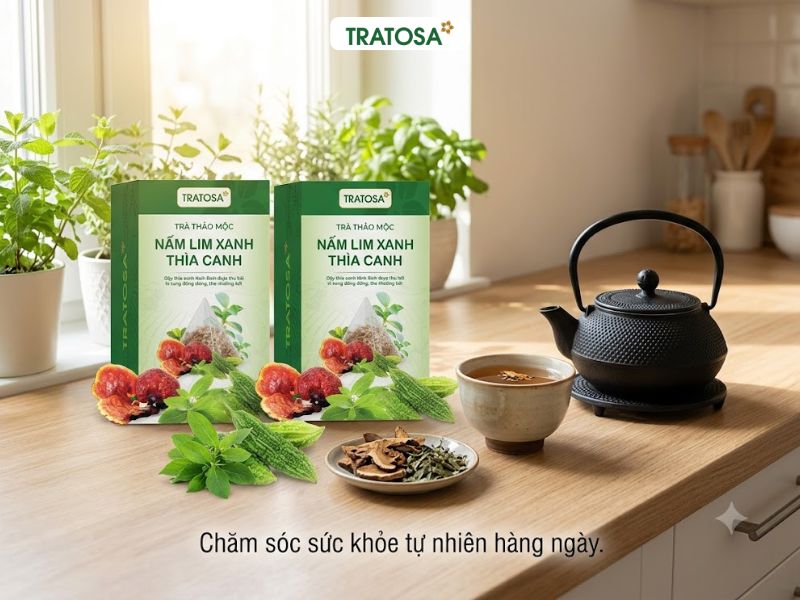 Tiểu đường nên uống trà gì - Trà Nấm Lim Xanh Thìa Canh hỗ trợ chăm sóc sức khỏe đường huyết
