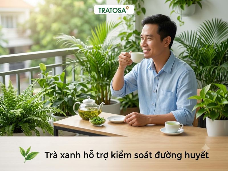 Tiểu đường nên uống trà gì - trà xanh không đường hỗ trợ kiểm soát đường huyết