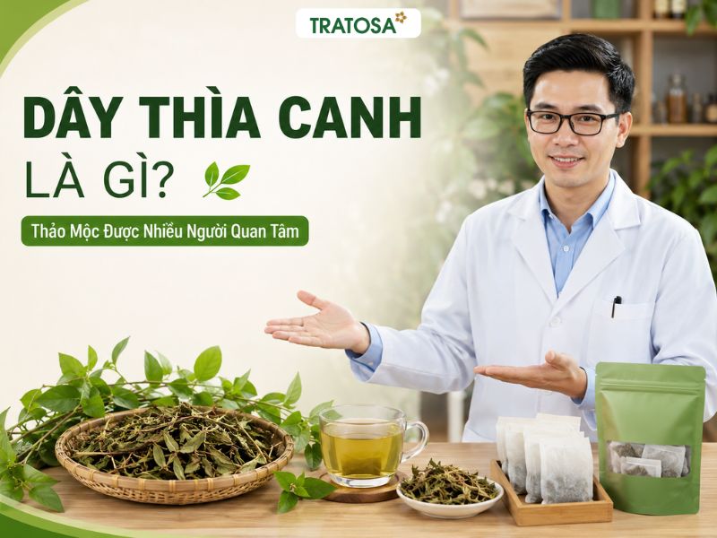 Uống dây thìa canh có giảm cân không? Hiểu đúng trước khi sử dụng Hình ảnh dây thìa canh khô và trà túi lọc dây thìa canh