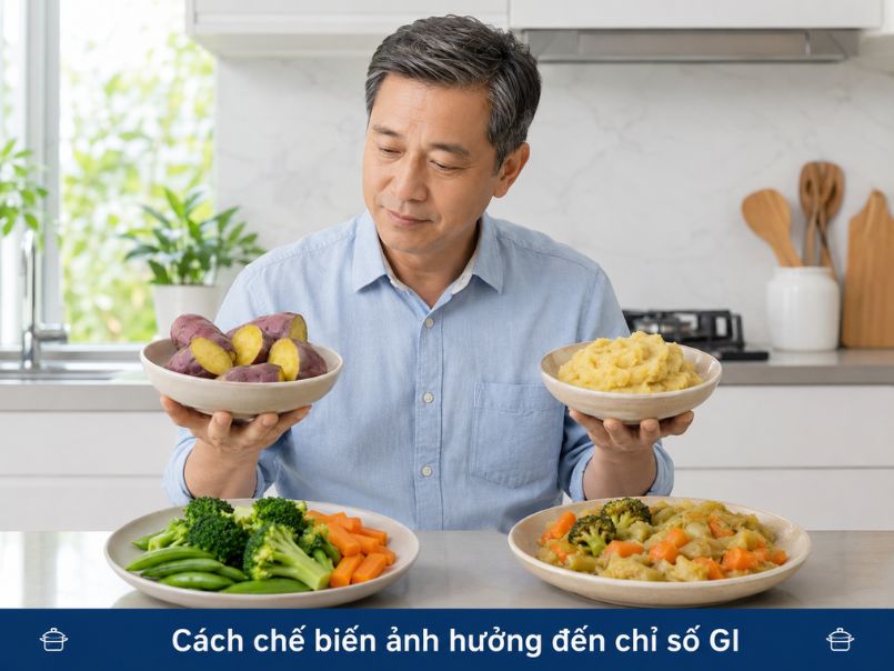 Tìm Hiểu Bảng Chỉ Số Đường Huyết Của Thực Phẩm Và Cách Xây Dựng Thực Đơn Cân Bằng Cách chế biến thực phẩm có thể ảnh hưởng đến chỉ số đường huyết GI