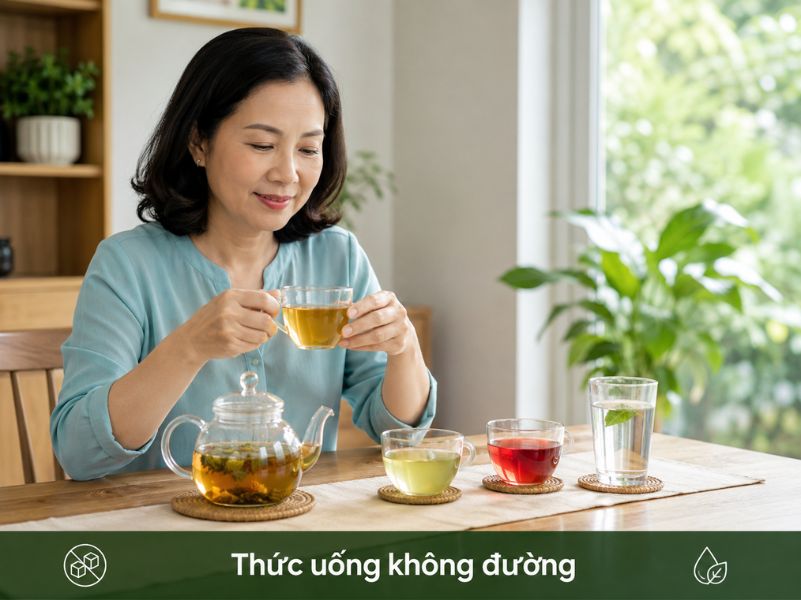 Bệnh Tiểu Đường Uống Nước Gì Tốt? Những Thức Uống Nên Ưu Tiên Khi Kiểm Soát Đường Huyết Lựa chọn trà thảo mộc và nước lọc không bổ sung đường