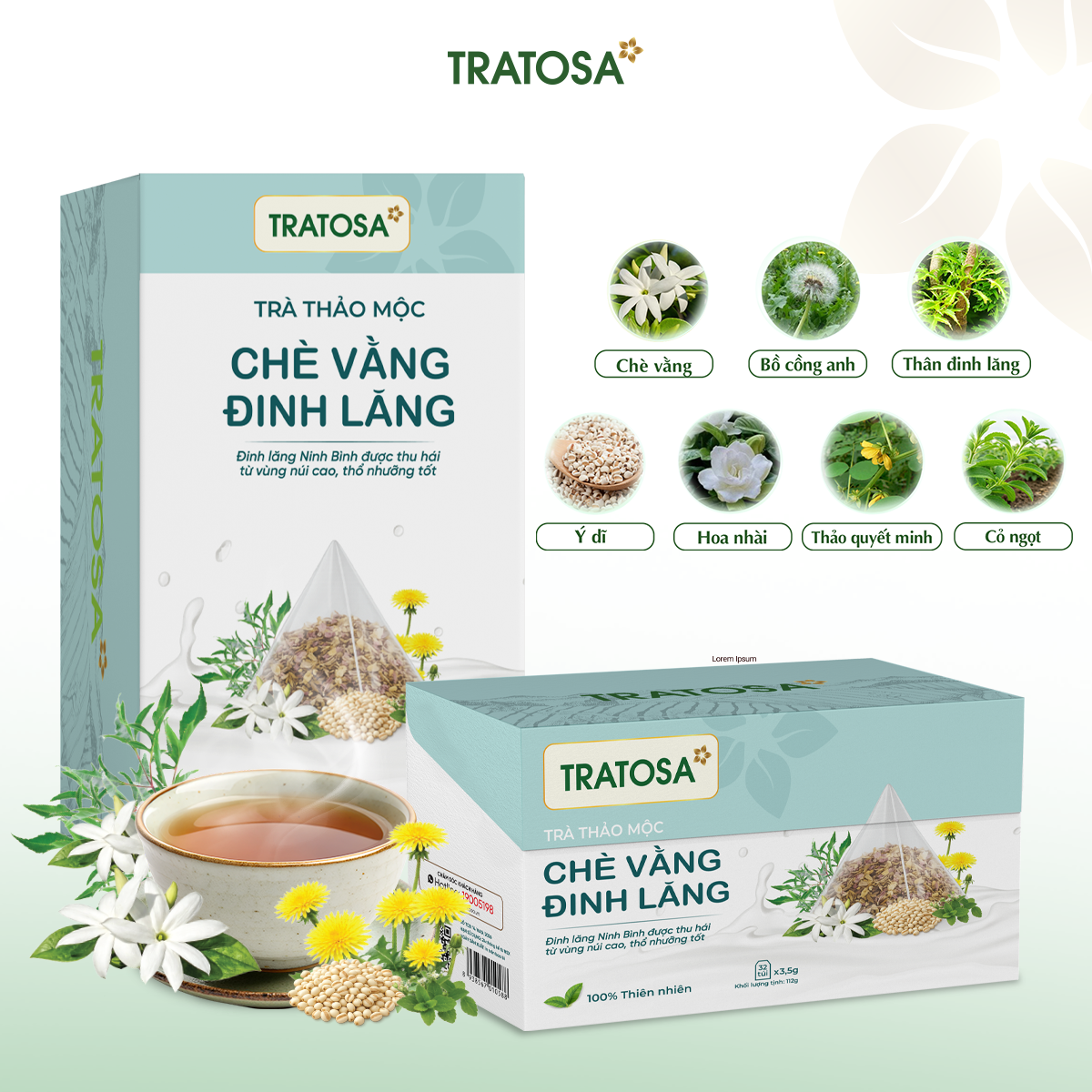 Trà thảo mộc Chè Vằng Đinh Lăng Trà thảo mộc Chè Vằng Đinh Lăng