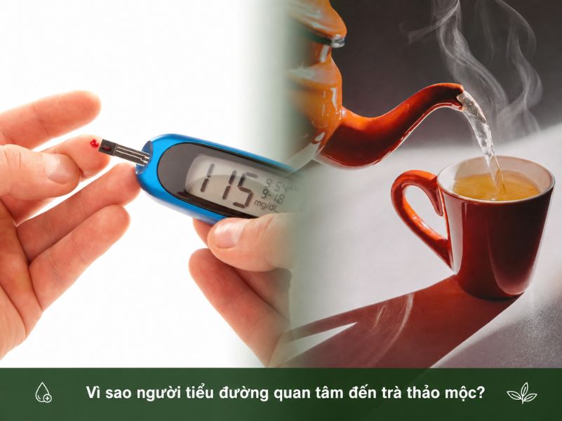 Kiểm tra đường huyết kết hợp sử dụng trà thảo mộc đúng cách